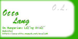 otto lang business card